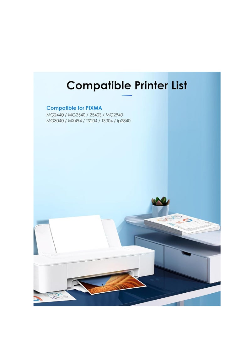 Terabyte خرطوشة حبر معاد تصنيعها 445XL 446XL لطابعة كانون بيكسما 445XL 446XL خرطوشات حبر فائقة MX494 MG2440 MG2540 MG2940 MG2942 MG2944 IP2840 1 أسود 1 ثلاثي الألوان - Image 2