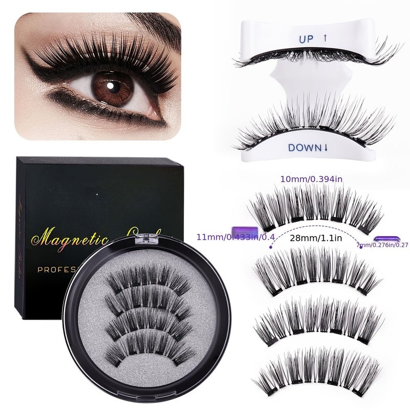 8 Pairs False Eyelashes Magnetic Adhesion Easy Reusable Waterproof Natural Look KS02 4 - Image 2