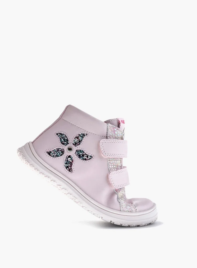 Pablosky Girls' High Top Boots with Hook and Loop Closure - 445675-J