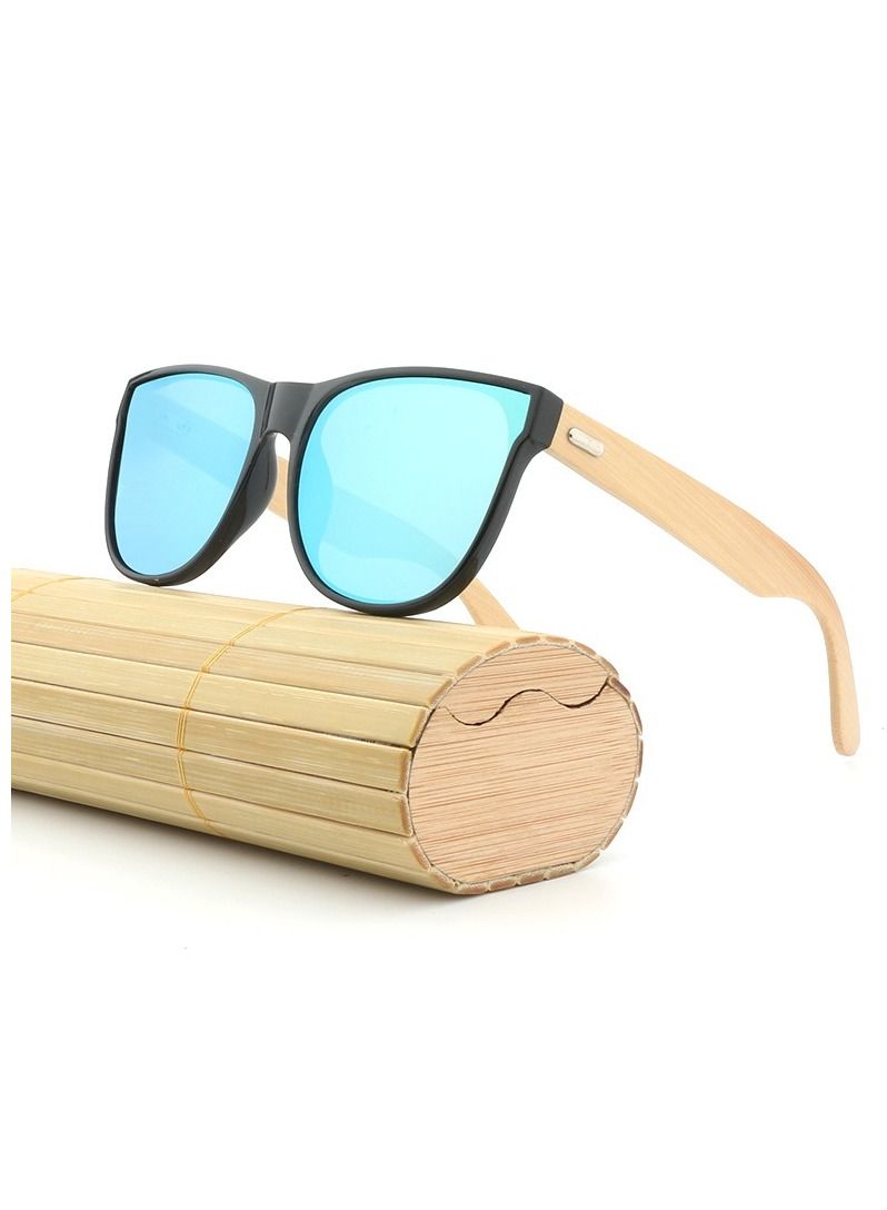 HDCRAFTER UV400 Bamboo Wood Ultra Thin Edge UV Protection Sunglasses - Image 1