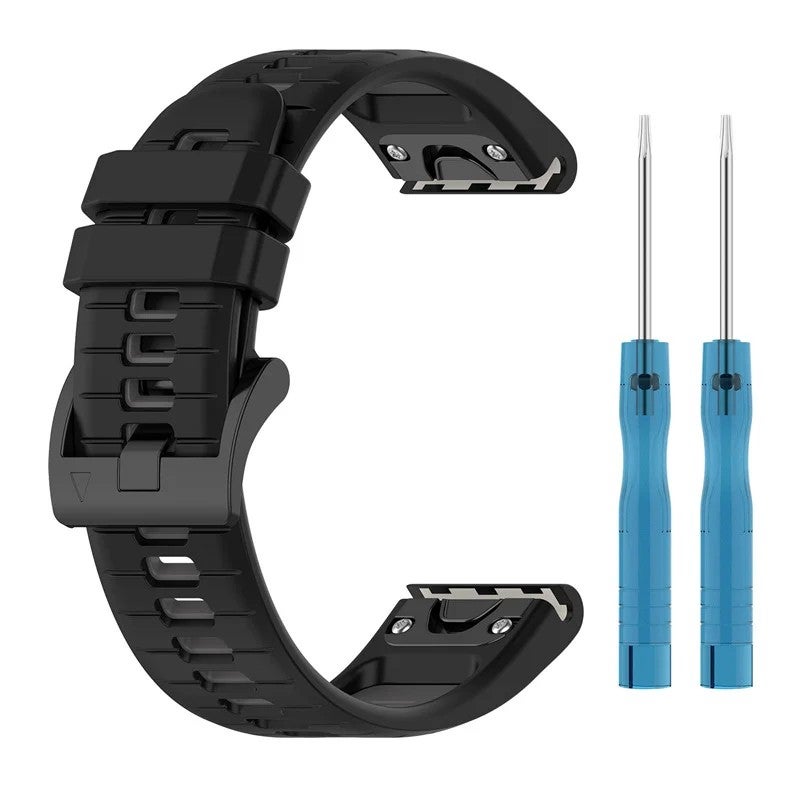 Bluejw QuickFit Two-Tone Silicone Watch Strap Replacement for Garmin Fenix 7X/7 Pro/6/6X, Epix Pro Gen 2, Tactix – Breathable Rubber Band Compatible with 51mm & 47mm Models - Image 1