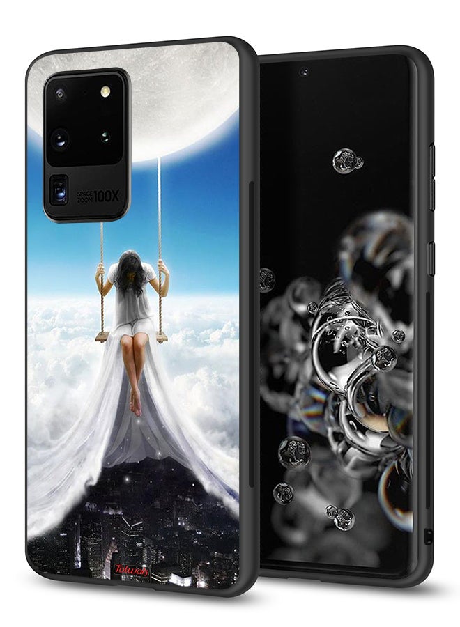 Tolwak Samsung Galaxy S20 Ultra Protective Case Cover Moon Clouds Town Art - Image 1
