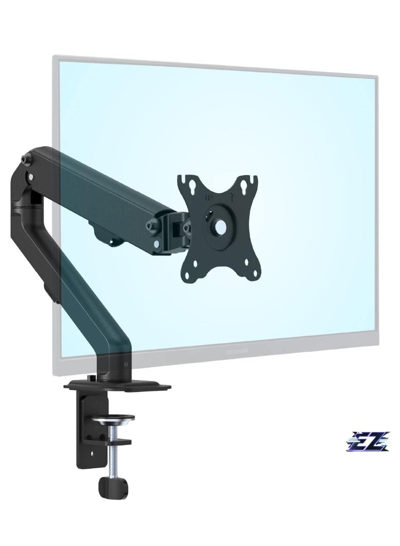 ELTRAZONE Single Monitor Mount, Adjustable Mechanical Monitor Arm, Swivel Vesa fits for 17-27 inch, max Load 15.5 lbs - Image 1