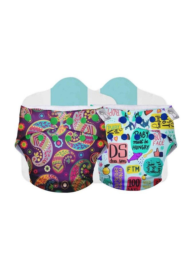 New Uno Freesize Cloth Diaper Set Of 2; Cloth Diaper For Babies 3M To 3Y ; Washable & Reusable Cloth Diaper ; Comes With Cloth Diaper Insert ; 2 Diaper And 2 Organic Cotton Soaker