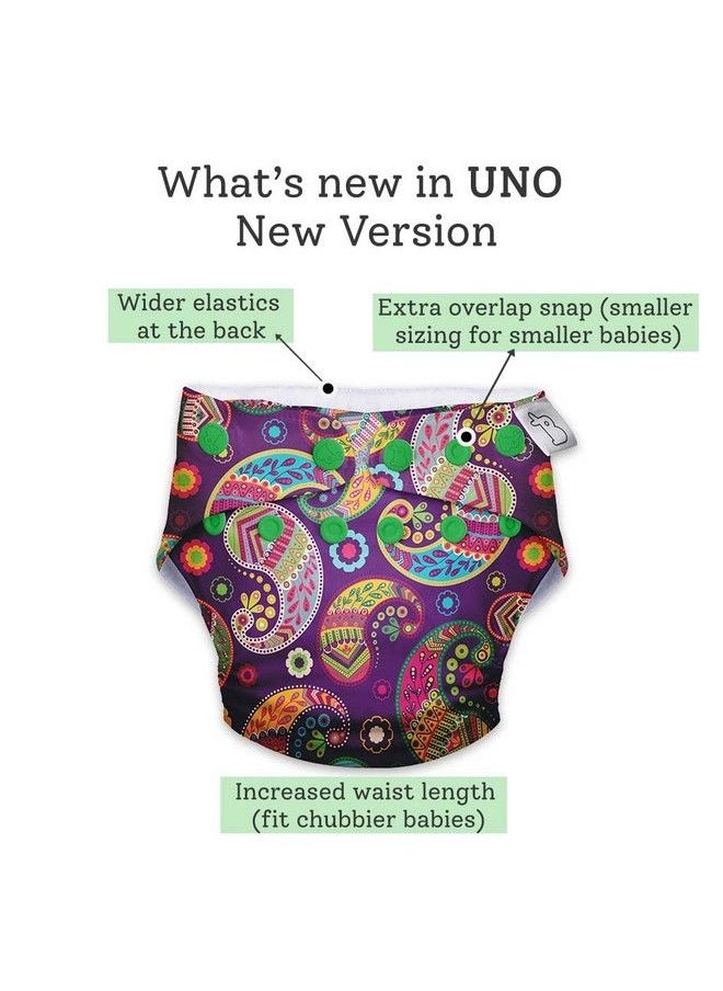 New Uno Freesize Cloth Diaper Set Of 2; Cloth Diaper For Babies 3M To 3Y ; Washable & Reusable Cloth Diaper ; Comes With Cloth Diaper Insert ; 2 Diaper And 2 Organic Cotton Soaker