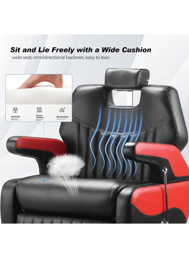 Meishida Barber Chair Professional Men Salon for Hair Stylist, Hair Cutting, with Heavy-Duty Hydraulic-Pump Chair  - Image 3