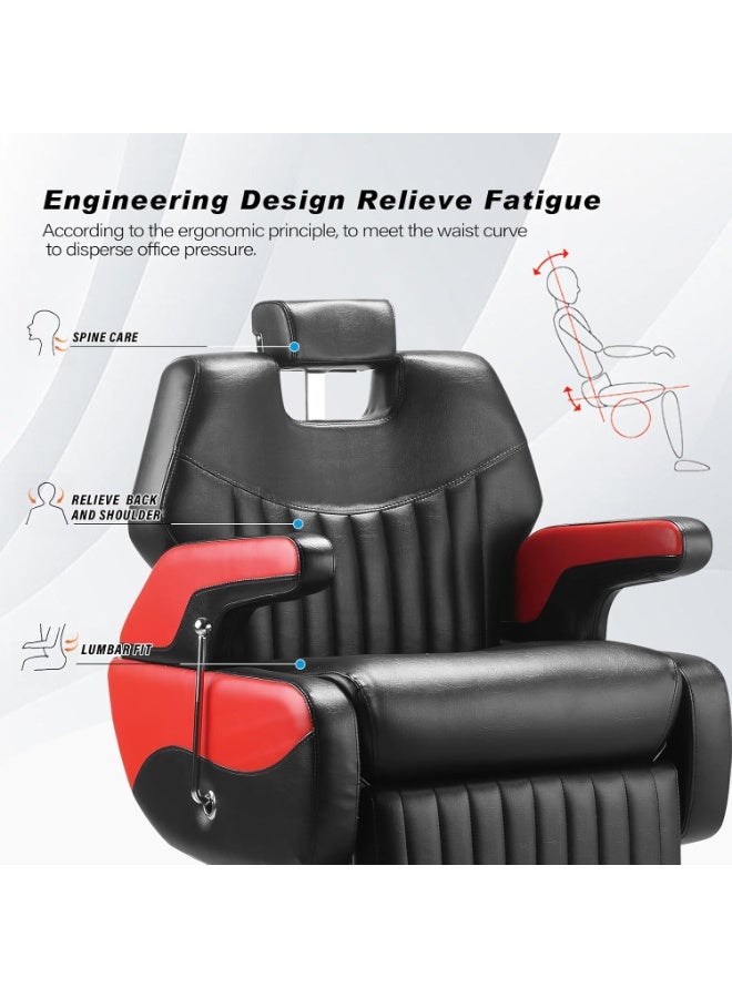 Meishida Barber Chair Professional Men Salon for Hair Stylist, Hair Cutting, with Heavy-Duty Hydraulic-Pump Chair  - Image 4