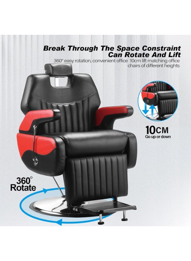Meishida Barber Chair Professional Men Salon for Hair Stylist, Hair Cutting, with Heavy-Duty Hydraulic-Pump Chair  - Image 5
