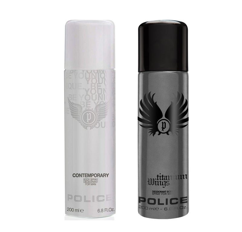 POLICE بخاخ مزيل العرق المعاصر من بوليس تيتانيوم - للرجال (400 مل، عبوة من 2) - Image 1