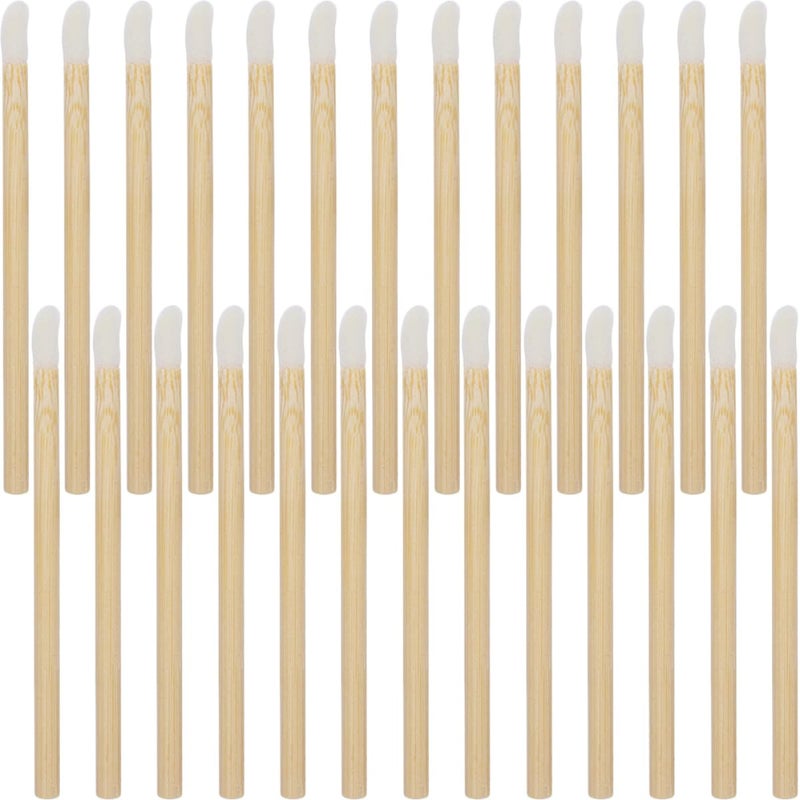 100pcs Wooden Lip Brush Set Portable Lip Balm Applicators Makeup Tools for Women Lipstick Application and Makeup Supplies - Image 1