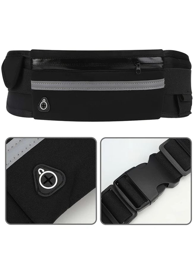 Reflective Tangerine Running Waist Bag with Phone Pouch and Bottle Holder for Outdoor Activities - Image 3