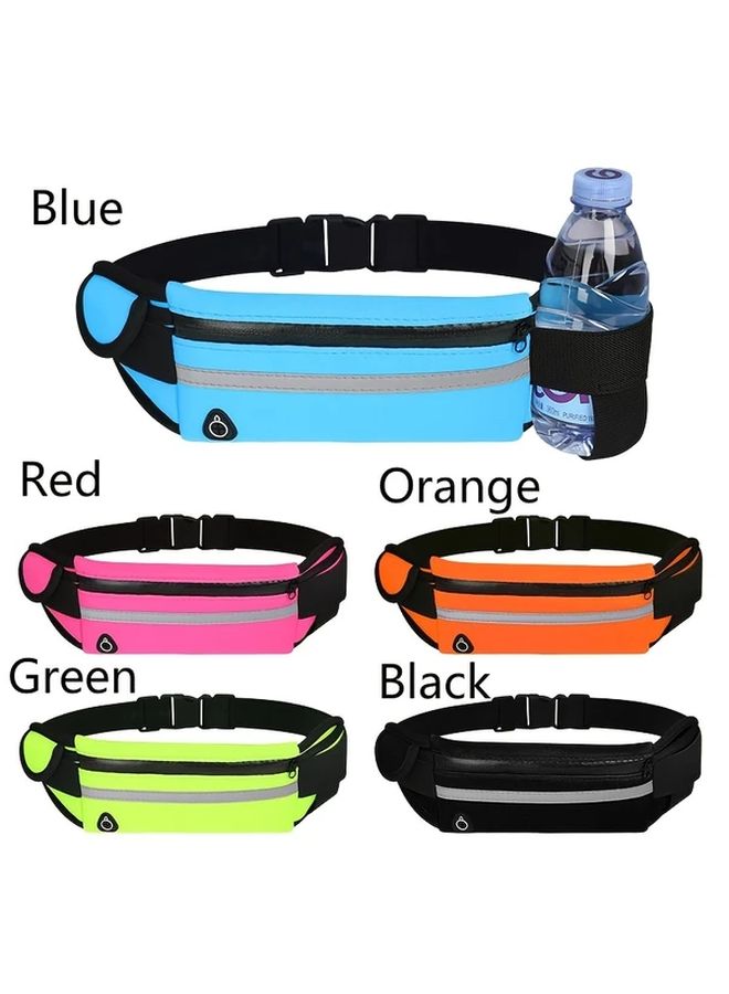 Reflective Tangerine Running Waist Bag with Phone Pouch and Bottle Holder for Outdoor Activities - Image 1