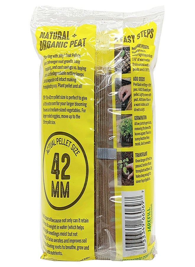Jiffy Plant Starter Pellets - Compact Organic Seedling Peat Pellets Refill - 42mm, 5 Pack, Peat Soil - Image 2