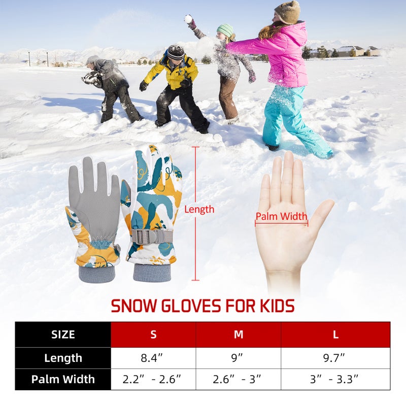 Winter Warm Beanie Hat and Gloves 2 Piece Set for Kids Windproof Ski Beanie Cap with Mittens for Cold Weather Skiing Skating - Image 3