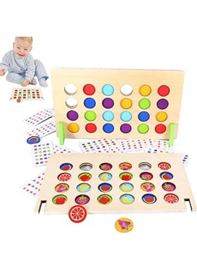 Toy Box - Montessori Learning Toys Slide Puzzle Color & Shape Matching Brain Teasers Logic Game Preschool Educational Wooden Toys for Kids - Image 1