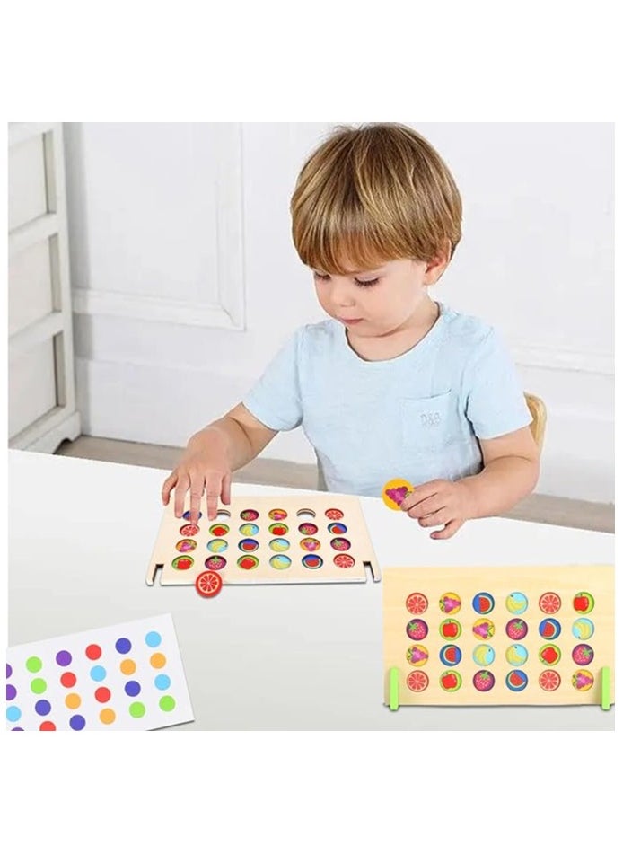 Toy Box - Montessori Learning Toys Slide Puzzle Color & Shape Matching Brain Teasers Logic Game Preschool Educational Wooden Toys for Kids - Image 1