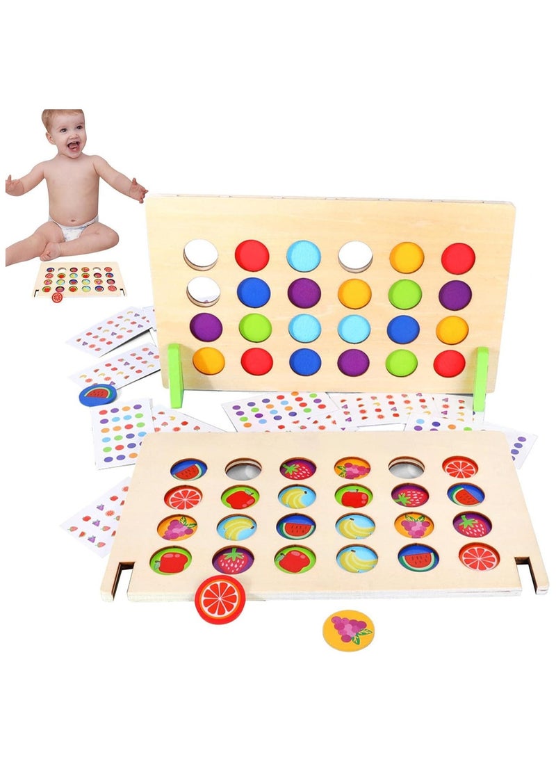Toy Box - Montessori Learning Toys Slide Puzzle Color & Shape Matching Brain Teasers Logic Game Preschool Educational Wooden Toys for Kids - Image 1