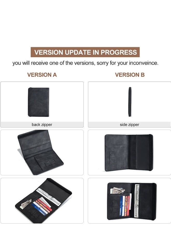 Generic - RFID Passport Holder, Thin Passport Wallet, Leather Surface, Multi Functional Wallet, Travel Passport Holder, Cute Card Holder - Image 1