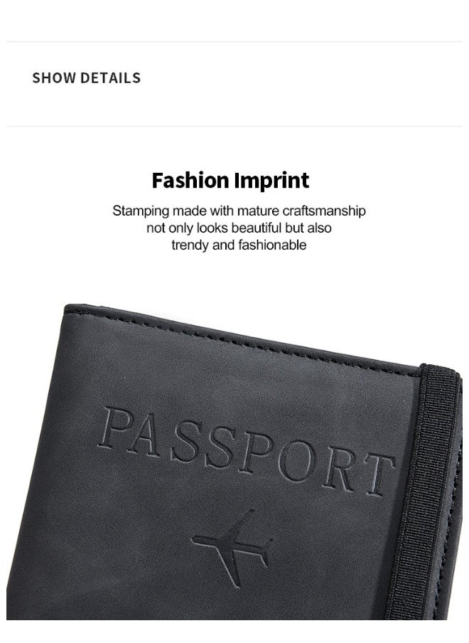 Generic - RFID Passport Holder, Thin Passport Wallet, Leather Surface, Multi Functional Wallet, Travel Passport Holder, Cute Card Holder - Image 1