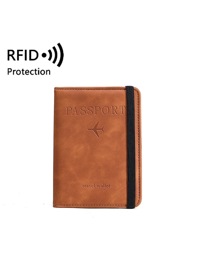 Generic - RFID Passport Holder, Thin Passport Wallet, Leather Surface, Multi Functional Wallet, Travel Passport Holder, Cute Card Holder - Image 1