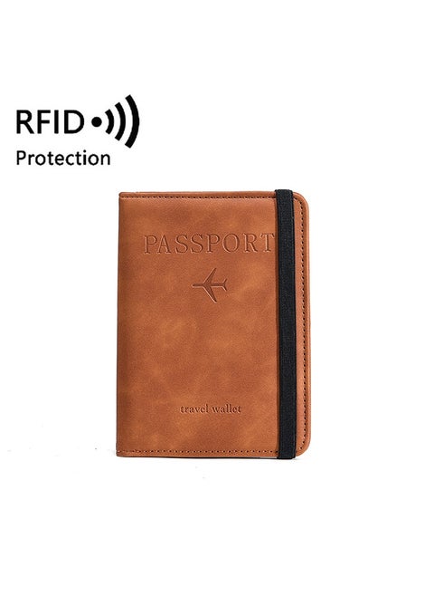RFID Passport Holder, Thin Passport Wallet, Leather Surface, Multi Functional Wallet, Travel Passport Holder, Cute Card Holder