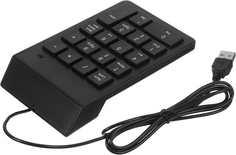 USB Wired 19-Key Number Pad Keyboard for Laptop Financial Accounting Mechanical Numeric Keypad Accessory External USB Keypad for Desktop and Notebook - Image 1