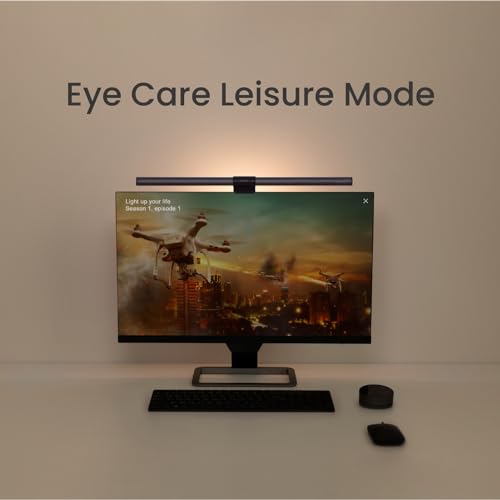 BenQ إضاءة شاشة BenQ ScreenBar Halo LED| مصباح مع وحدة تحكم لاسلكية| سطوع ودرجة حرارة لون قابلة للتعديل| رعاية العين| بدون وهج شاشة| توفير المساحة| شاشات منحنية| تعمل بالطاقة USB (رمادي) - Image 5