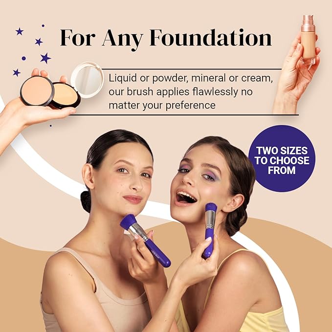 Keshima Flat Top Kabuki Foundation Brush By KESHIMA Premium Makeup Brush for Liquid Foundation Cream and Powder Buffing Blending Brush Face Brush - Image 5