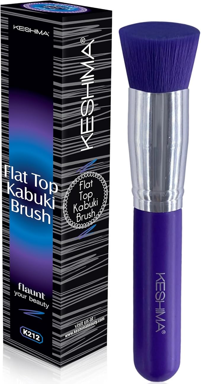Keshima Flat Top Kabuki Foundation Brush By KESHIMA Premium Makeup Brush for Liquid Foundation Cream and Powder Buffing Blending Brush Face Brush - Image 1