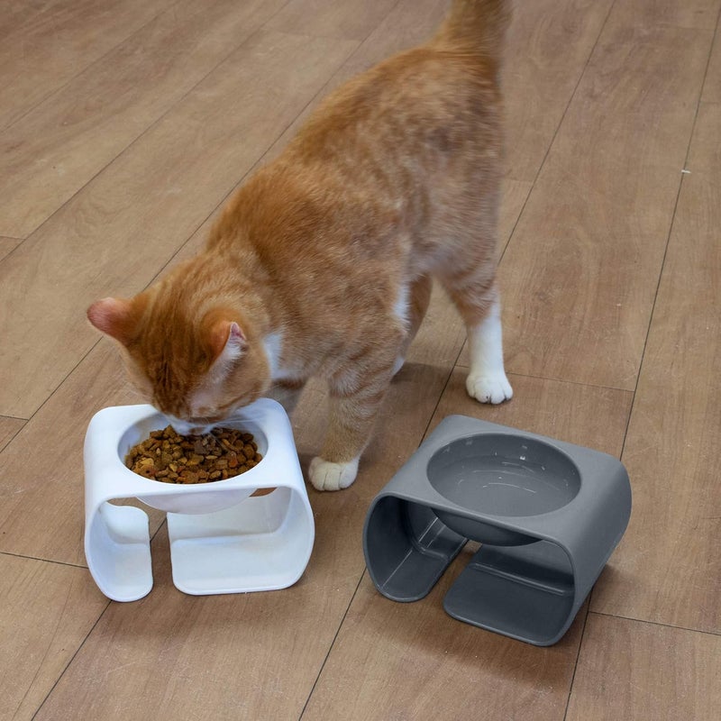 Raised Cat Food Bowl Collection/Stress Free Pet Feeder and Waterer and Slow Feed Bowls - Image 2