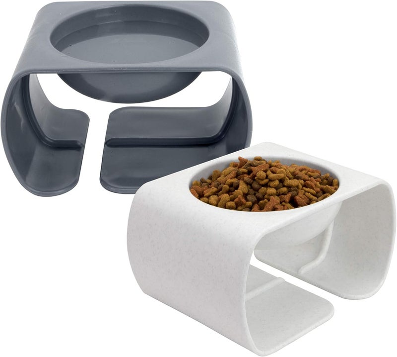 Raised Cat Food Bowl Collection/Stress Free Pet Feeder and Waterer and Slow Feed Bowls - Image 1