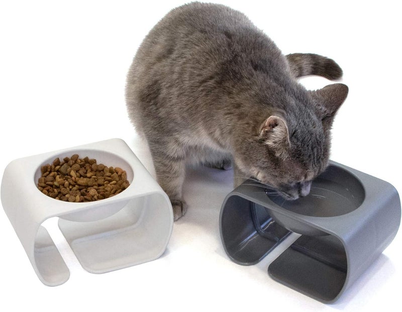 Raised Cat Food Bowl Collection/Stress Free Pet Feeder and Waterer and Slow Feed Bowls - Image 3