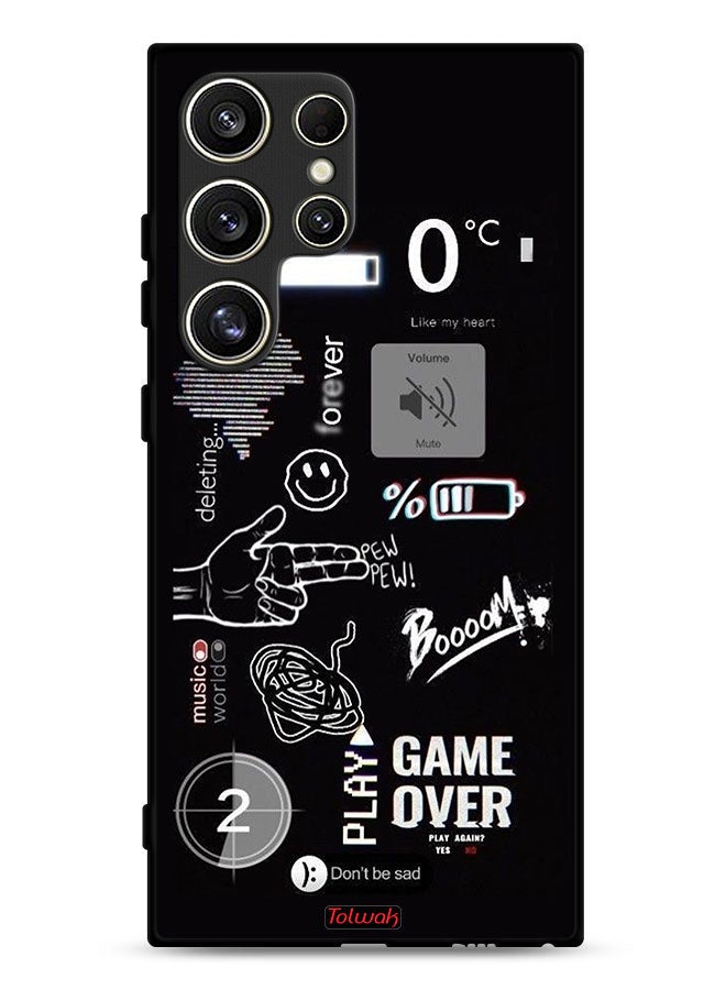 Tolwak Samsung Galaxy S24 Ultra 5G Protective Case Cover Game Over Pew Pew  - Image 1