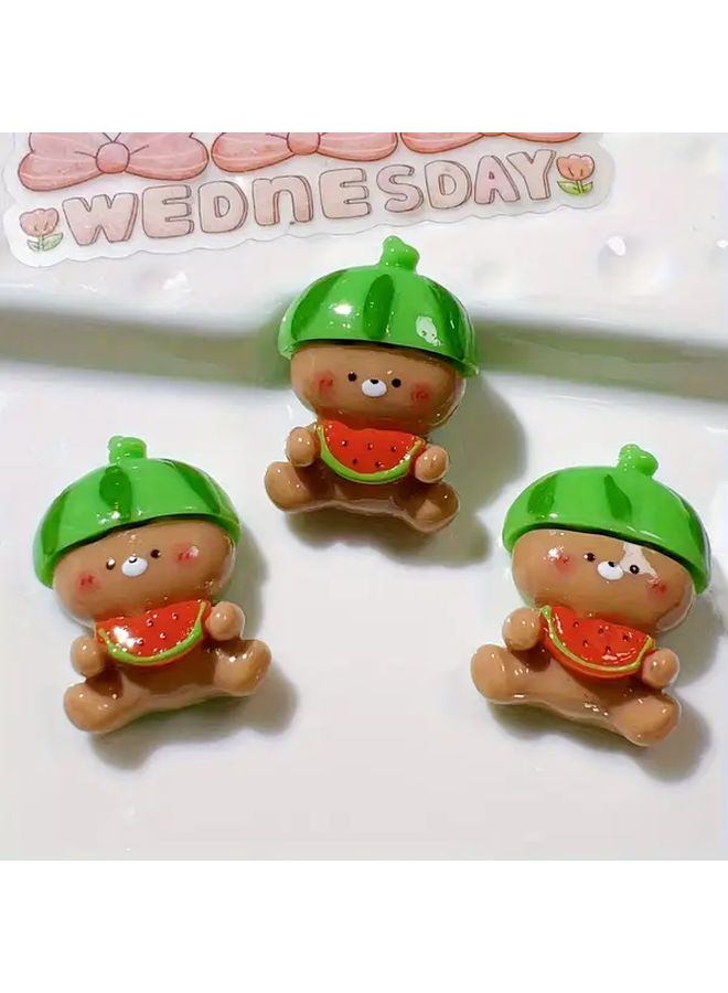 10pcs Cute Fruit Resin Figurines Pastel Colors For DIY Crafts Party Decor - Image 4