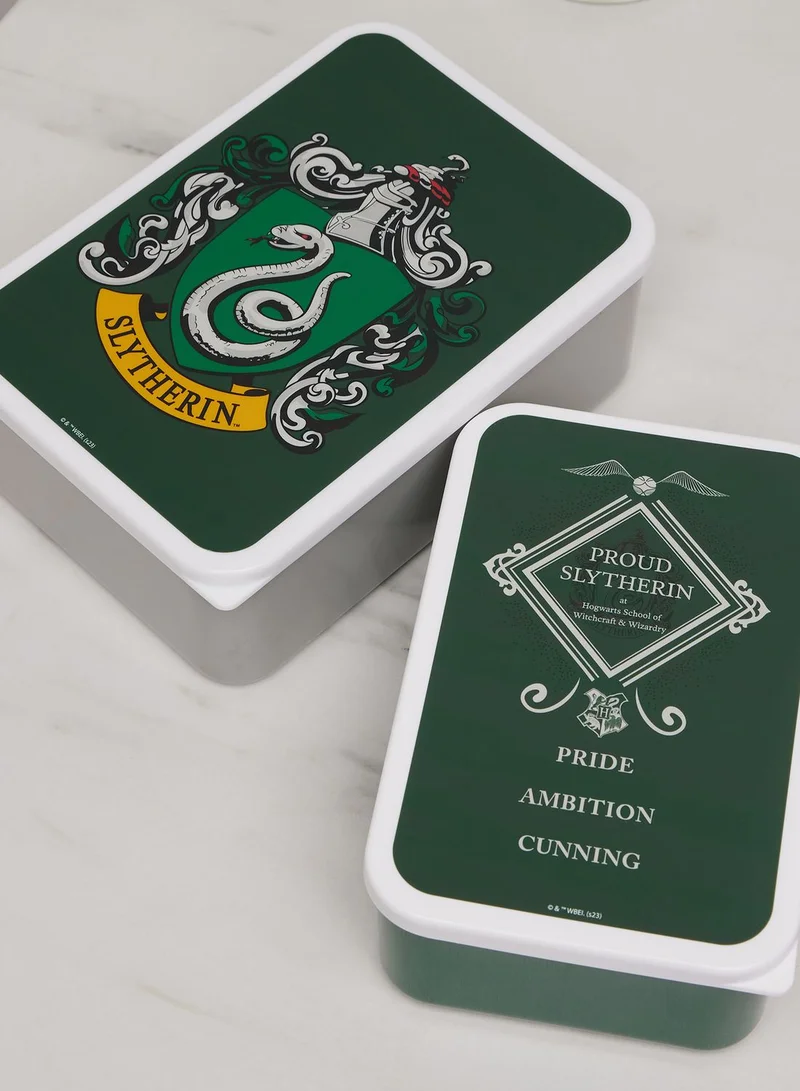 Half Moon Bay Lunch Box Set Of 2 - Harry Potter (Slytherin)