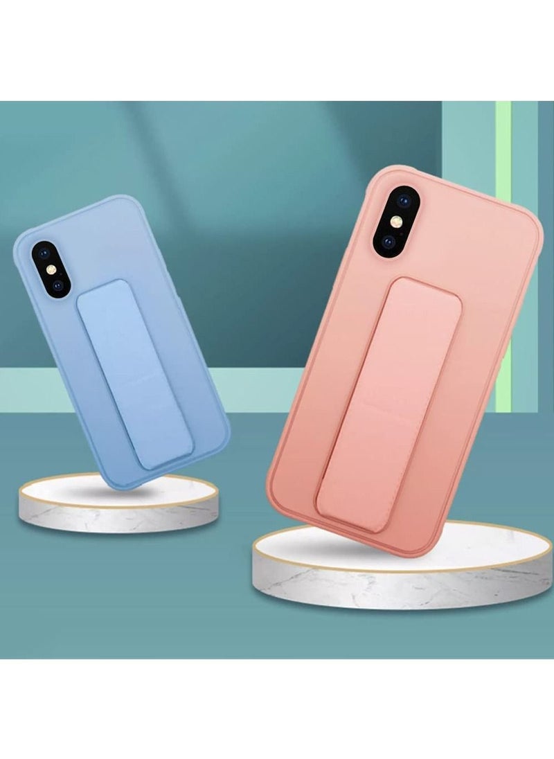 VITION - Case Cover For iPhone XS Max Finger Grip Phone holder Case Car Magnetic Multi-function 3 in 1 Shockproof Back Cover Protective Case (iPhone XS Max light pink) - Image 1