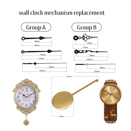 Prettyia Quartz Pendulum Trigger Clock Movement Chime Music Box Completer DIY Wall Mechanism Repair Parts Replacement with,Maximum dial Diameter 9.5inch - Image 5