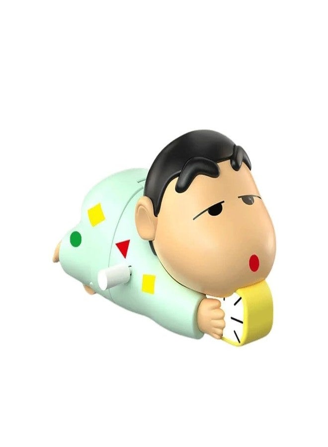 KRySt Cute Shinchan Moving Toy for Kids | Key Operated Wind-Up Crawling Toy | Moving Cartoon Character for Toddlers(Green) - Image 1