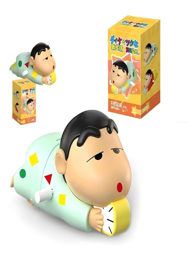 KRySt Cute Shinchan Moving Toy for Kids | Key Operated Wind-Up Crawling Toy | Moving Cartoon Character for Toddlers(Green) - Image 4