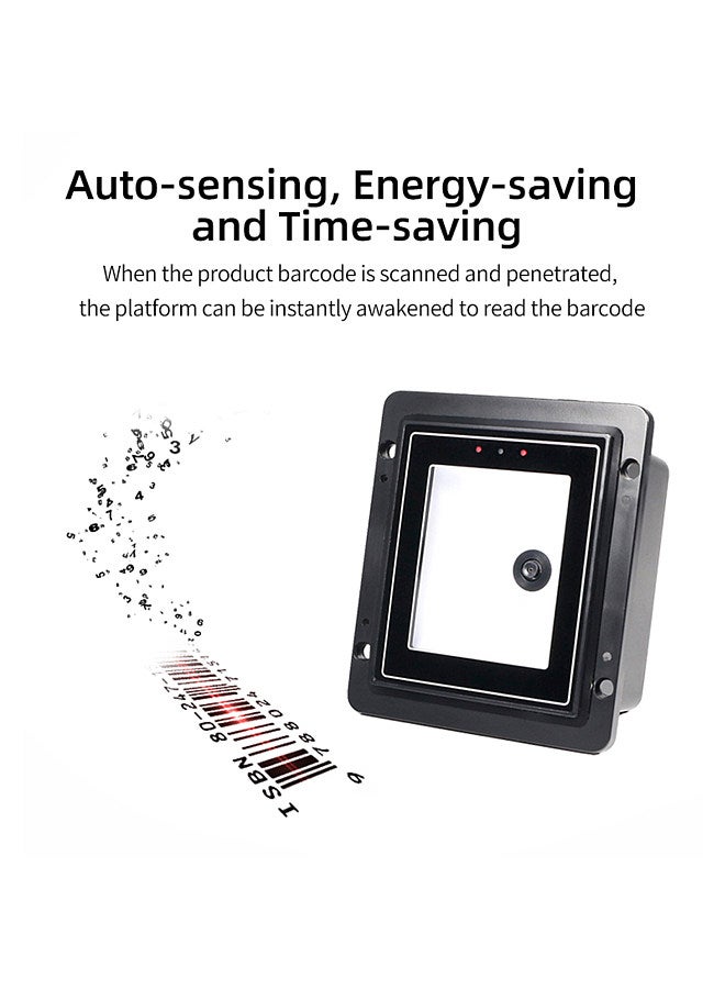 Embedded 1D 2D Barcode Scanner QR Bar Code Reader Module Scanner RS485 Port Connection Auto Scanning for Gate Machine Tickets Checking Mobile Payment