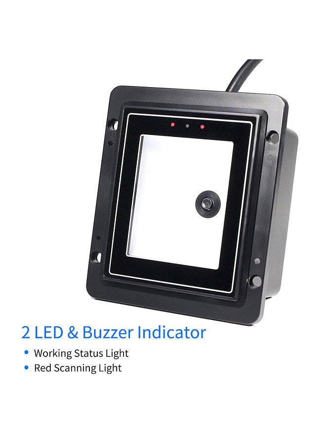 Embedded 1D 2D Barcode Scanner QR Bar Code Reader Module Scanner RS485 Port Connection Auto Scanning for Gate Machine Tickets Checking Mobile Payment