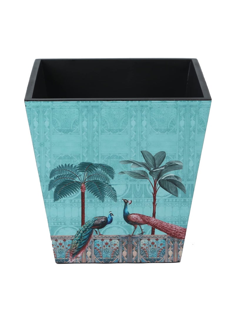 RF REINVENTION FACTORY Wooden Open Dry Waste DustBin By Reinvention Factory in Peacock Design  - Image 2