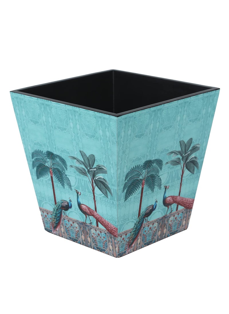RF REINVENTION FACTORY Wooden Open Dry Waste DustBin By Reinvention Factory in Peacock Design  - Image 3