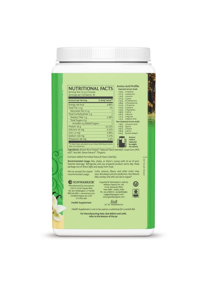 Sunwarrior Vegan Classic Plant Protein - 750 g (Vanilla) - Image 4