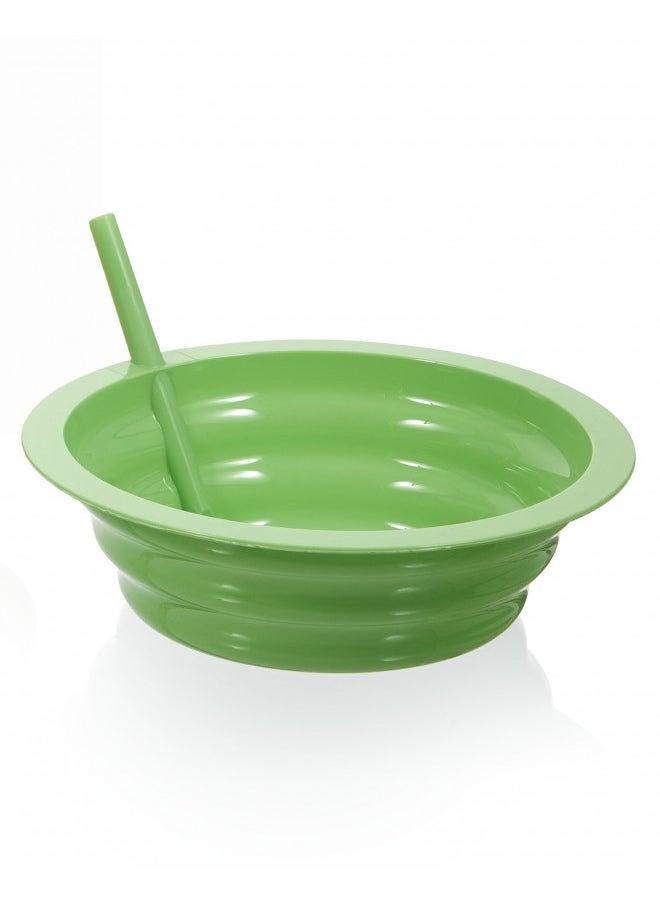 Arrow Home Products - Sip-A-Bowl Cereal Bowl with Built-in Straw - Colors Vary - Qty:1 (Green, Pink, or Blue) - Image 1