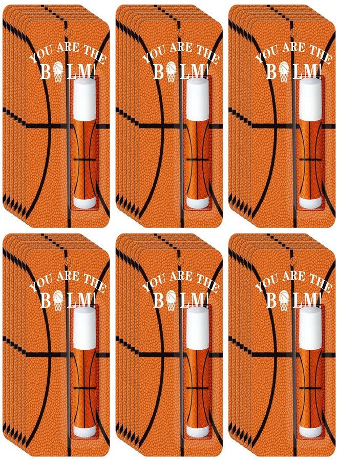 Loopeer 35 Pack Lip Balm Bulk Natural Moisturizing Lipstick Set Party Favors Sports Gift for Team Teen Adults Birthday Party Game Decorations Supplies(Basketball) - Image 1