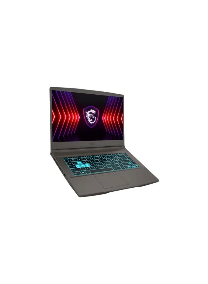 MSI THIN 15 B13UCX-2491-LAKE I7 13620H-512GB SSD-16GB-RTX2050 4GB-15.6 FHD 144HZ-DOS-GRAY English/Arabic Cosmos Gray