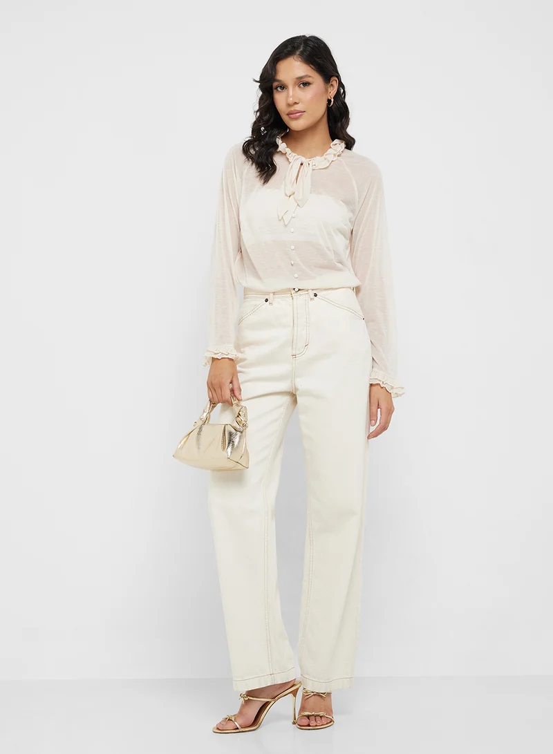 SIVVI for HANIYA Ruffle Detail Top
