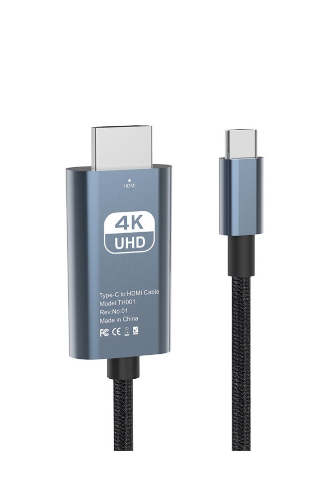 USB C to HDMI Adapter Cable - Thunderbolt 3/4 4K 60Hz MHL Cord for Dell HP Surface MacBook Pro Air Laptop Type C Android Phone Devices Galaxy S22 S21 S20 S10 S9 S8 Note 20 10 Samsung Dex to Monitor TV  - Image 1