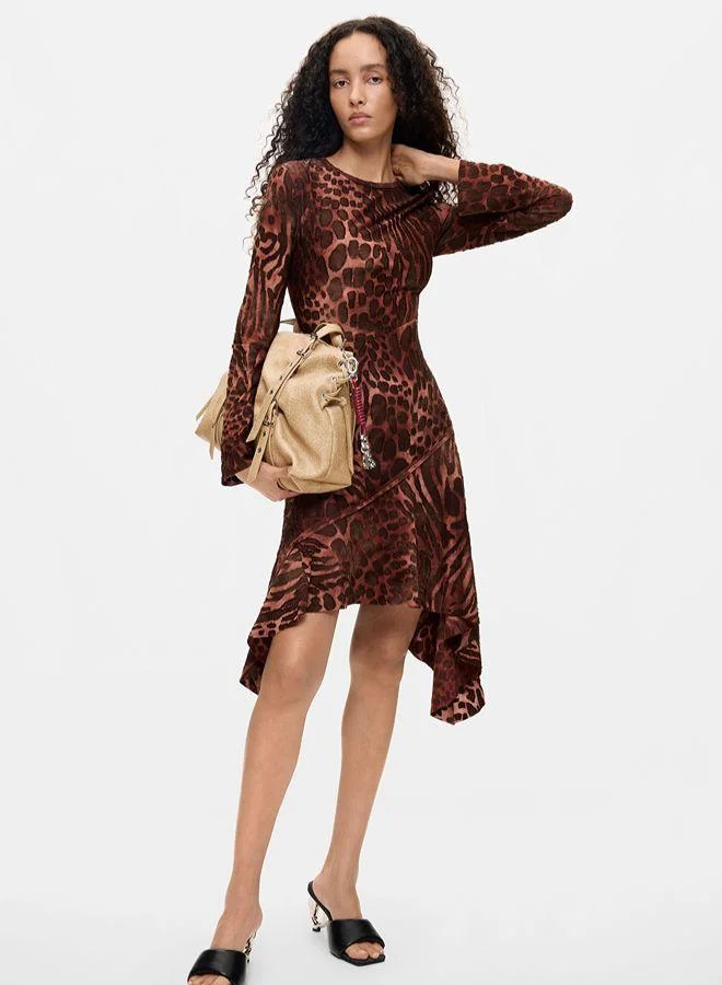 Flocked short dress